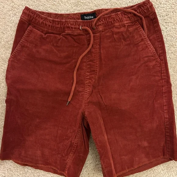 Brixton Madrid II Drawstring Shorts in Brick Red - Picture 1 of 3